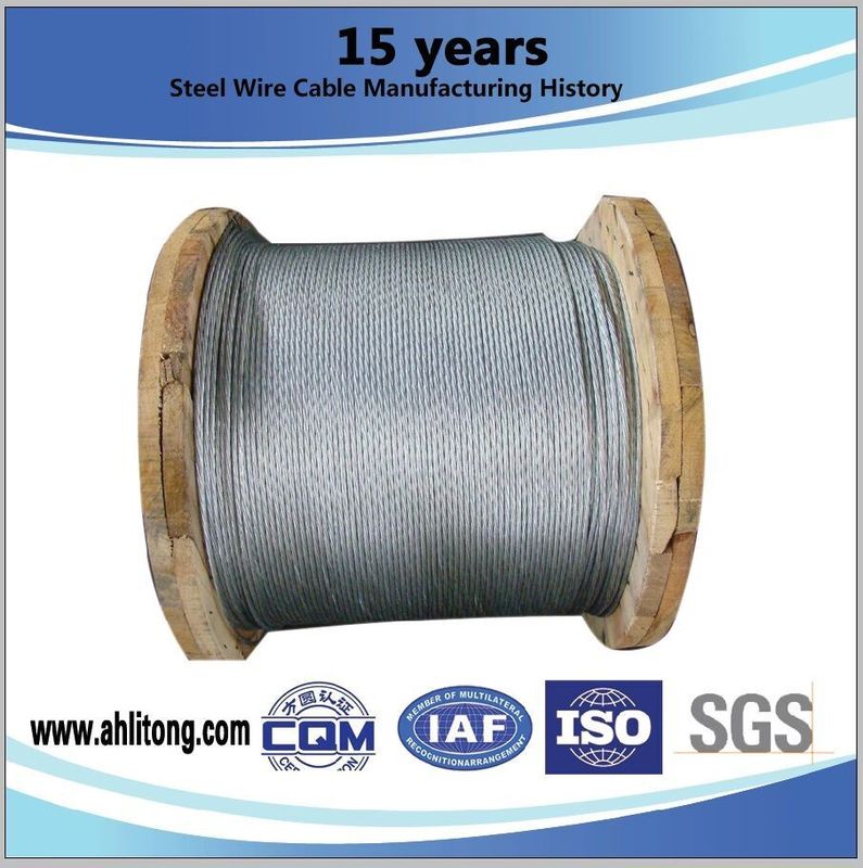 Hot Dip Galvanized Guy Cable Wire For HT Stay Wire , 100-300g/M2 Zinc Coating Weight